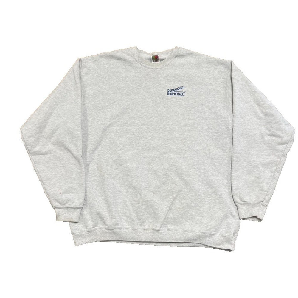 Vintage Gods Call Sweatshirt Men XXL Gray 1990s Fruit of the Loom